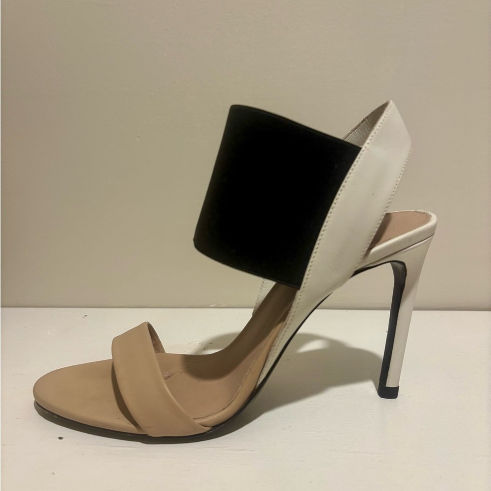 Vince Black, White, and Tan Heels